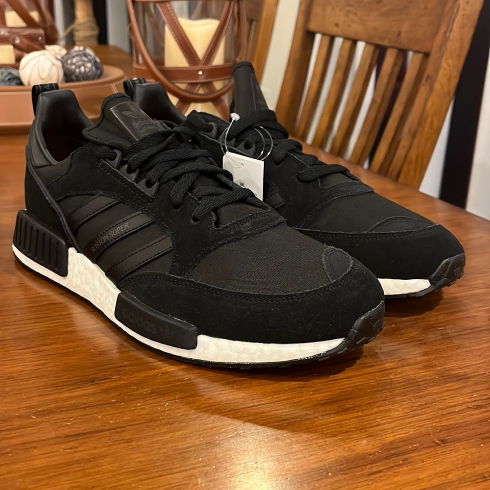 Adidas BostonSuper X R1 Shoes EE3654 Sneakers black white Boston Mens Size 12
